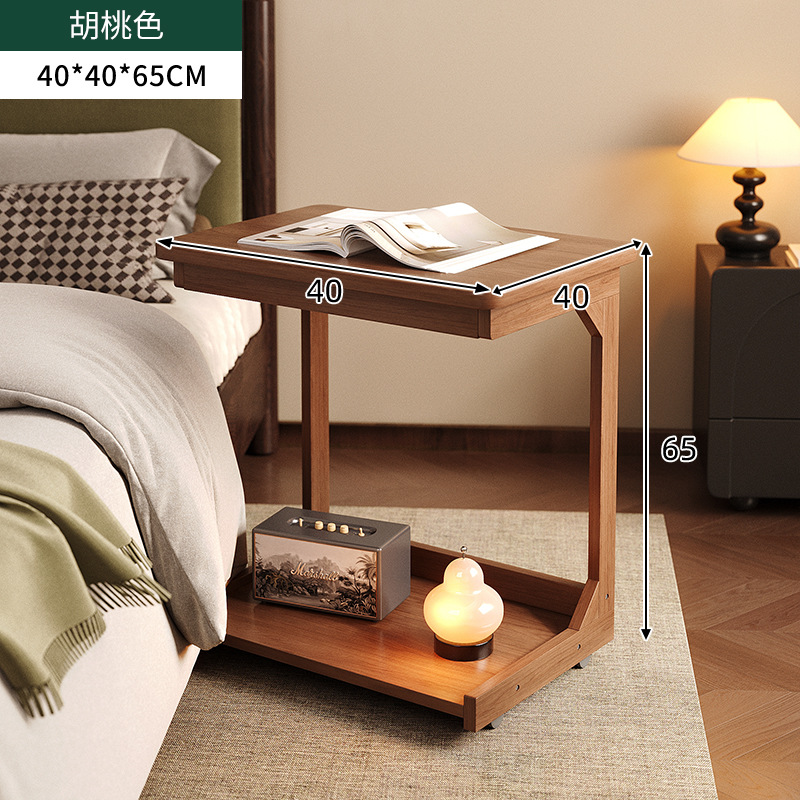 Mesita de noche, dormitorio doméstico, madera maciza extraíble 2025, nueva creatividad en lugar de un lado pequeño, estante de cabecera