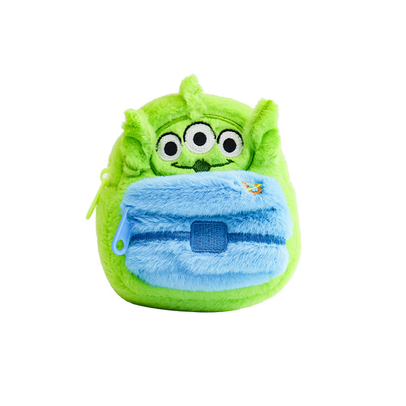 Monedero de Peluche de Lotso de Disney, Mini Monedero de Dibujos Animados, Bonito y con Tres Ojos, Venta al por Mayor