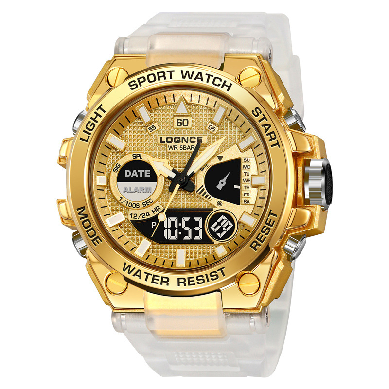 LOQNCE nuevo 98006 reloj de pulsera deportivo de moda nocturna multifuncional deportivo impermeable cronógrafo electrónico reloj de hombre