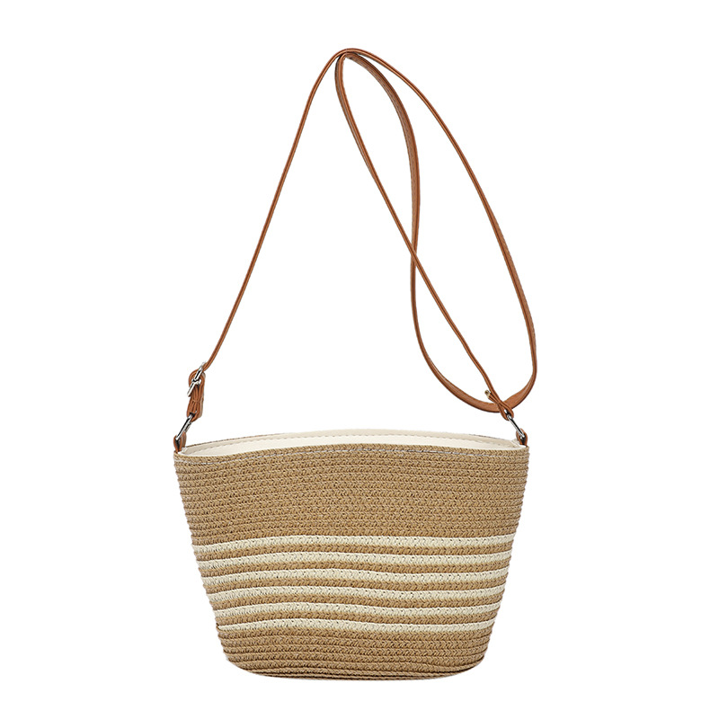 2025 primavera bolsas de paja nicho francés bolsas de tejido bolsas de moda estética bolsas de teléfono móvil bolsas de hombro