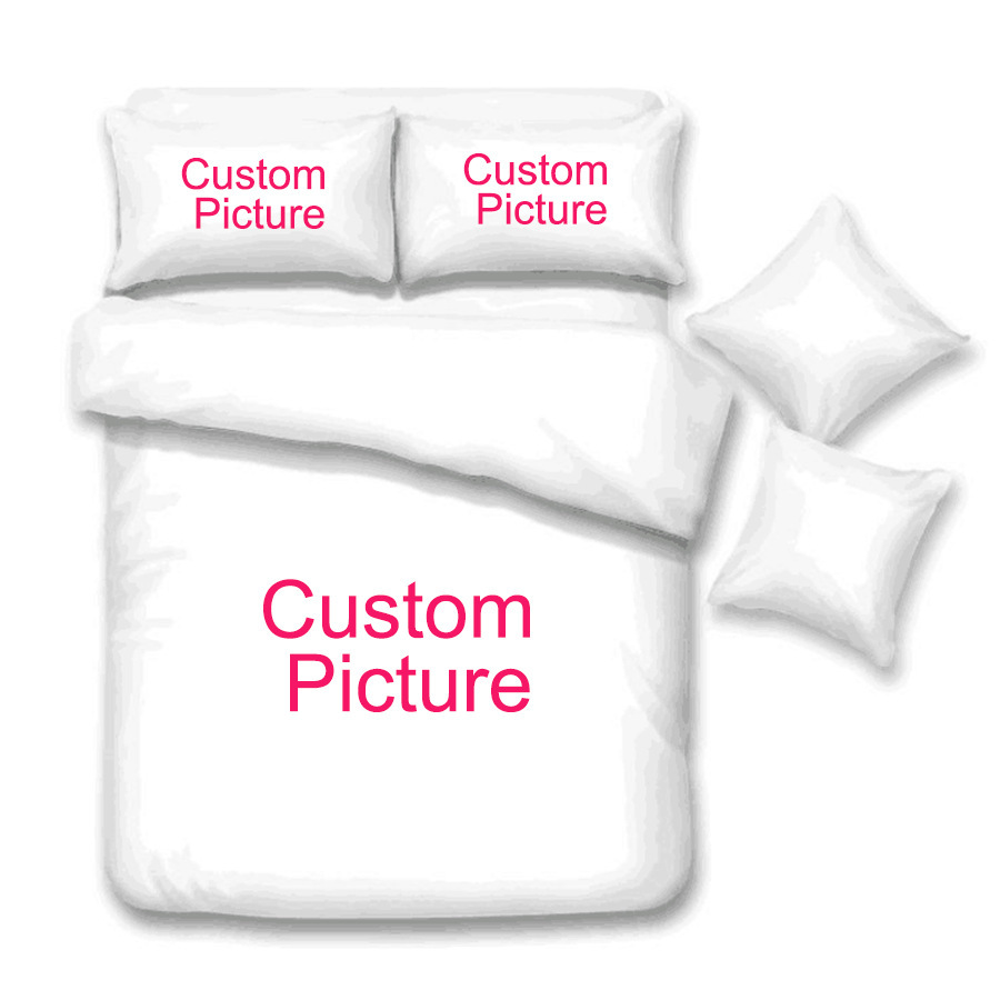 Cross-Border Three-Piece Quilt Cover 3D Digital Printing Bed Sheetss with Pictures Amazon DIY Export Bedding Home Textiles