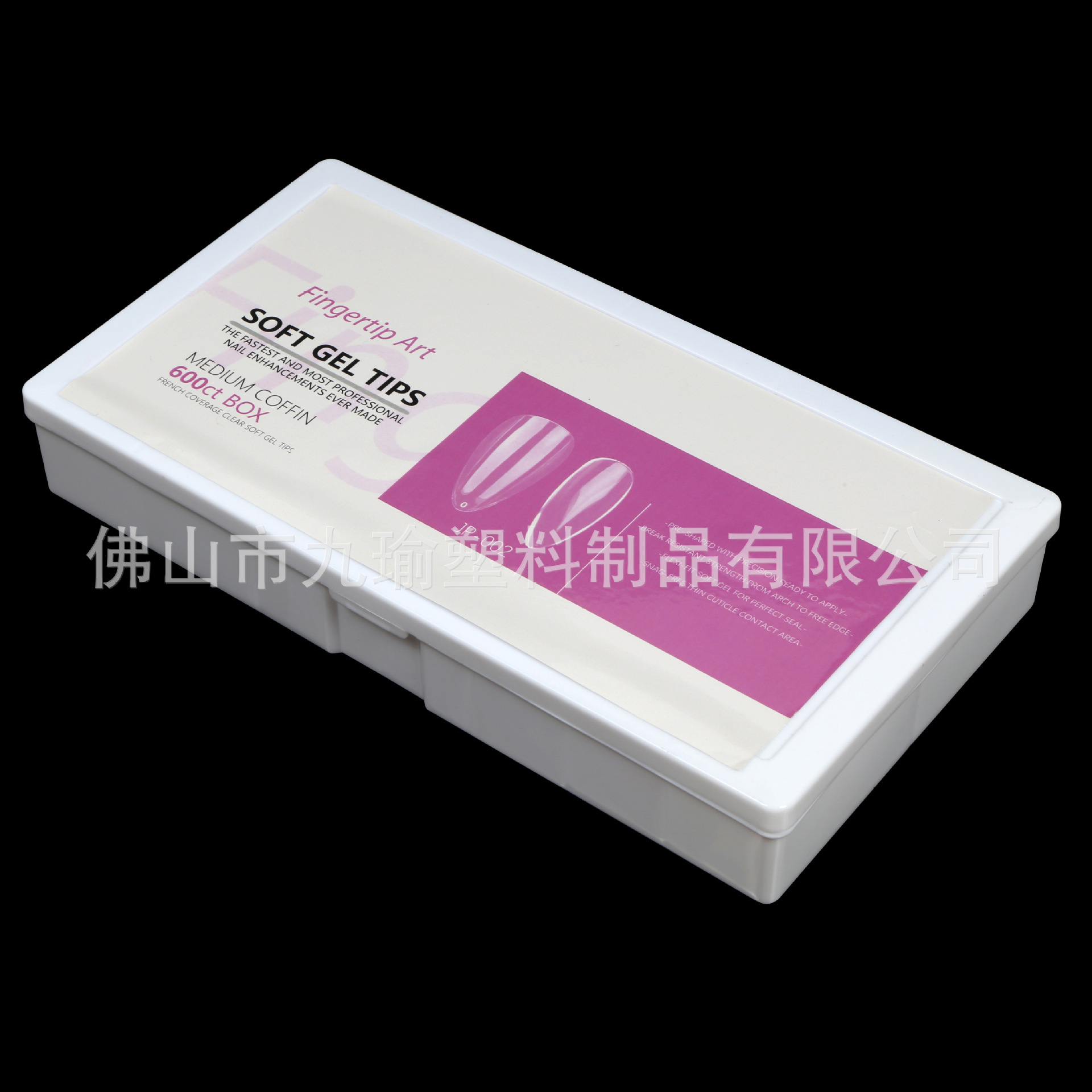 JP006 - 3 medio esmerizado largo cabeza de uñas desgaste extensión de uñas parche de tamaño completo 24 piezas / placa más tamaño opcional