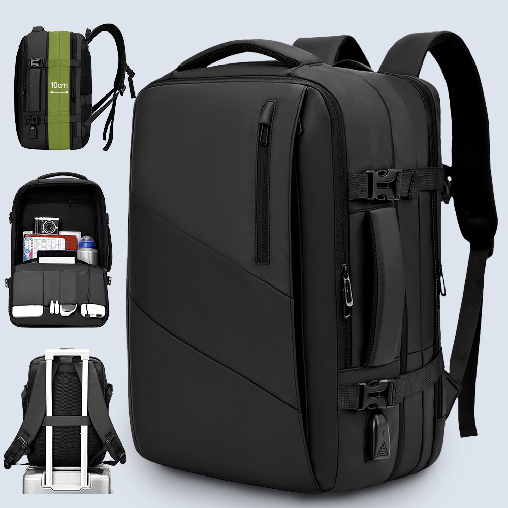 Sac à dos extensible grande capacité pour homme, idéal pour les voyages d'affaires et compatible avec les ordinateurs portables jusqu'à 16,1 pouces._voghion.com