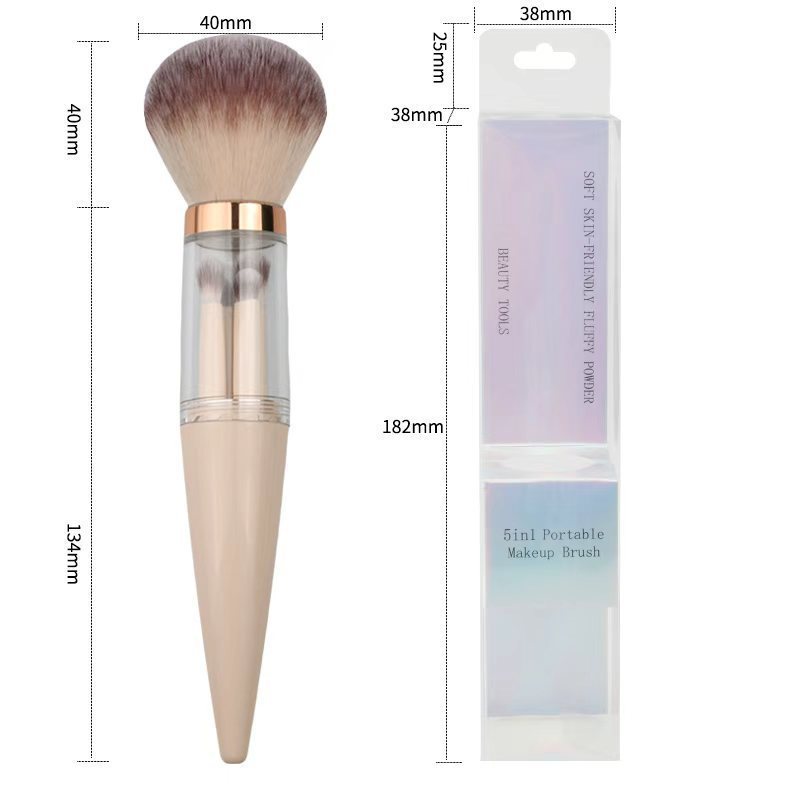 Ocho en uno cepillo de maquillaje retráctil conjunto de cepillo de blush cepillo de sombra de ojos cepillo concelador mini cepillo de maquillaje portátil herramientas de maquillaje