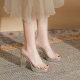 Jin Gang X7911-1 Platform High Heel Sandals 2024 New Summer Thick Heel Fashion Thick Heel Slippers for Women