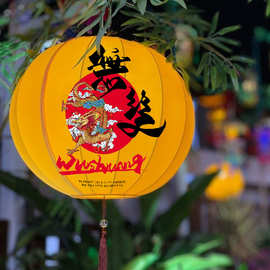 宫灯新中式圆形灯笼串吊灯中秋国庆新年古风餐厅茶室红灯笼户外