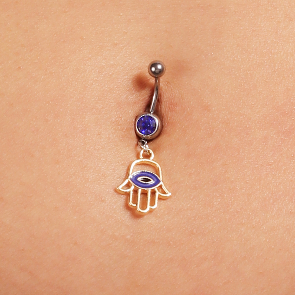 Devil's Eye Belly Button Ring Elegant Navel Piercing For Women_voghion.com