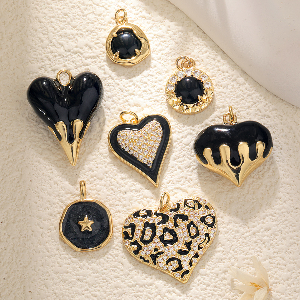 3g Weight Pendant Jewelry Making Type DIY Jewelry Accessories Classification 1 Piece Quantity Copper Material Star, Heart Shape Pattern Elegant Style 1 Piece Copper Star Heart Shape Pendant 无