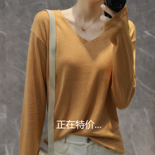 【反季清仓29元】秋冬羊毛衫女V领百搭内搭毛衣修身打底针织衫