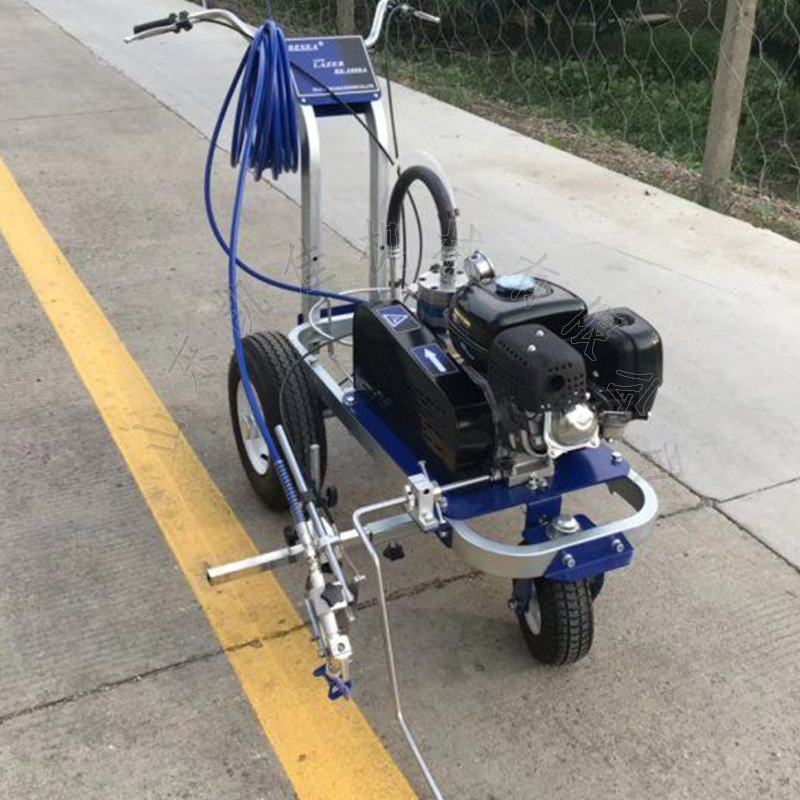 双枪冷喷划线机 手推式塑胶跑道画线机单枪双枪 马路停车位划线机