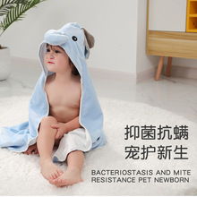 儿童浴袍斗篷竹纤维婴儿浴巾连帽儿大童游泳洗澡冰凉一夏吸水批发