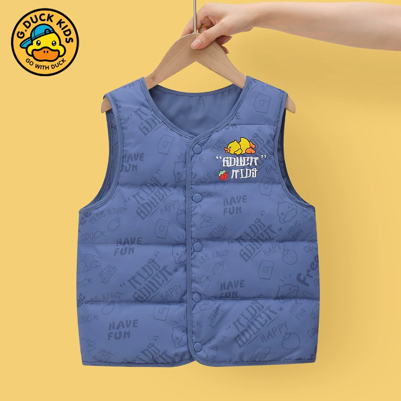 B.Duck, children's down jacket, light and thin vest for boys