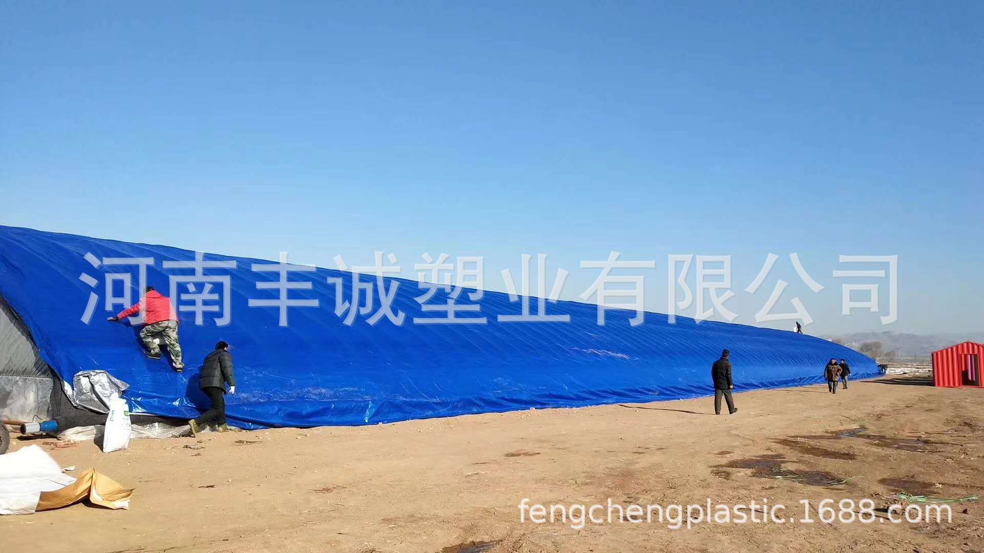 HDPE耐用蓝银篷布防水布农用苫布蓬布农用养殖菌菇鱼产养殖130克