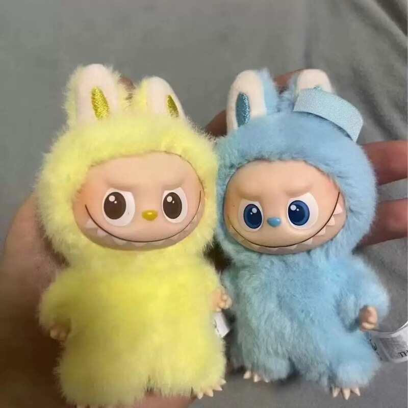 迷你版泡泡玛特Labubu拉布布4代坐坐派对搪胶毛绒潮玩盲盒公仔挂|undefined