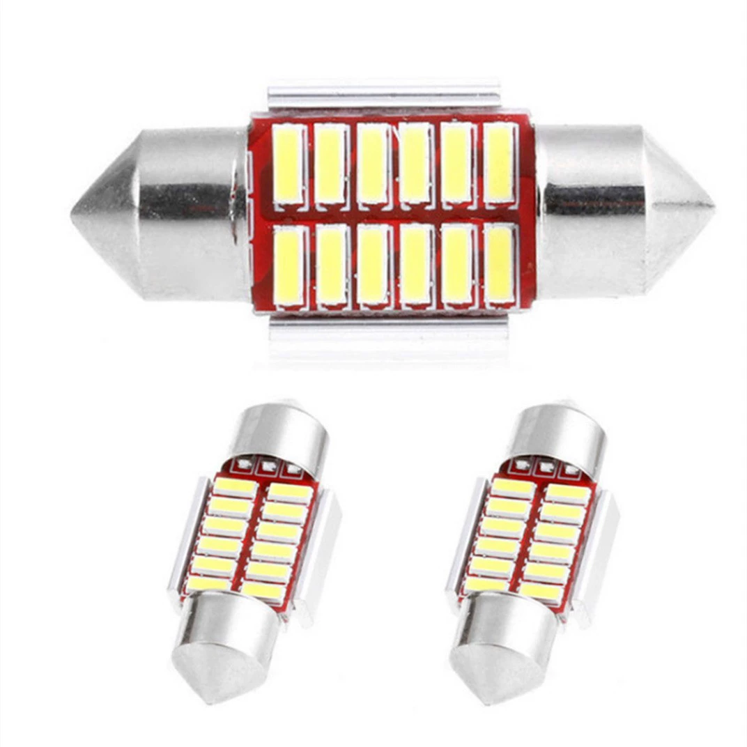 Кар LED двойной фонарь распиновка CanBus 36mm 4014 12smd крыша лампа номерной знак освещение внутри салона
