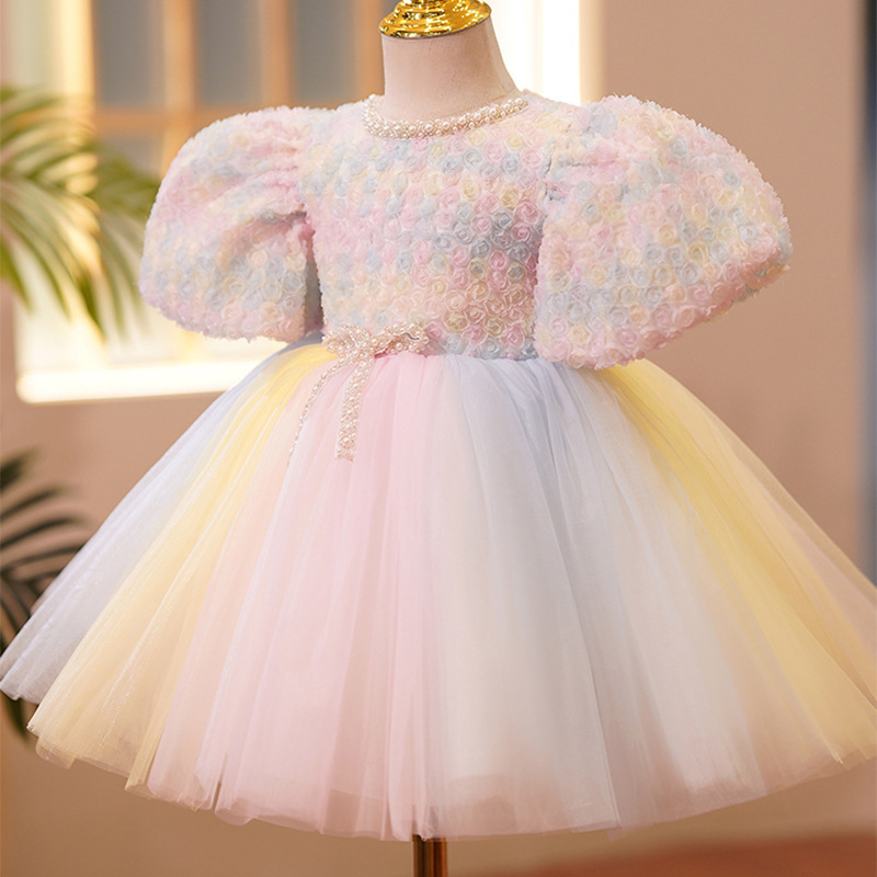 Little girl princess dress flower girl w...