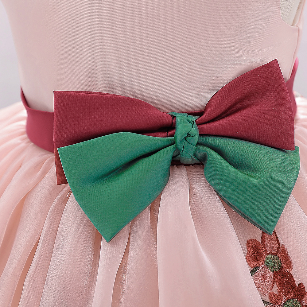 Vestido de banquete de cumpleaños de bebé infantil nuevo vestido de princesa Bordado de hilo de vidrio europeo y americano transfronterizo
