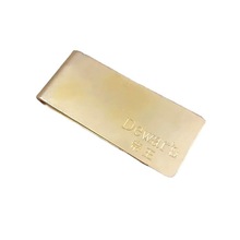 纯铜冲压折弯钞票夹供应 钱包五金夹子 黄铜电镀珍珠金钱夹免设计