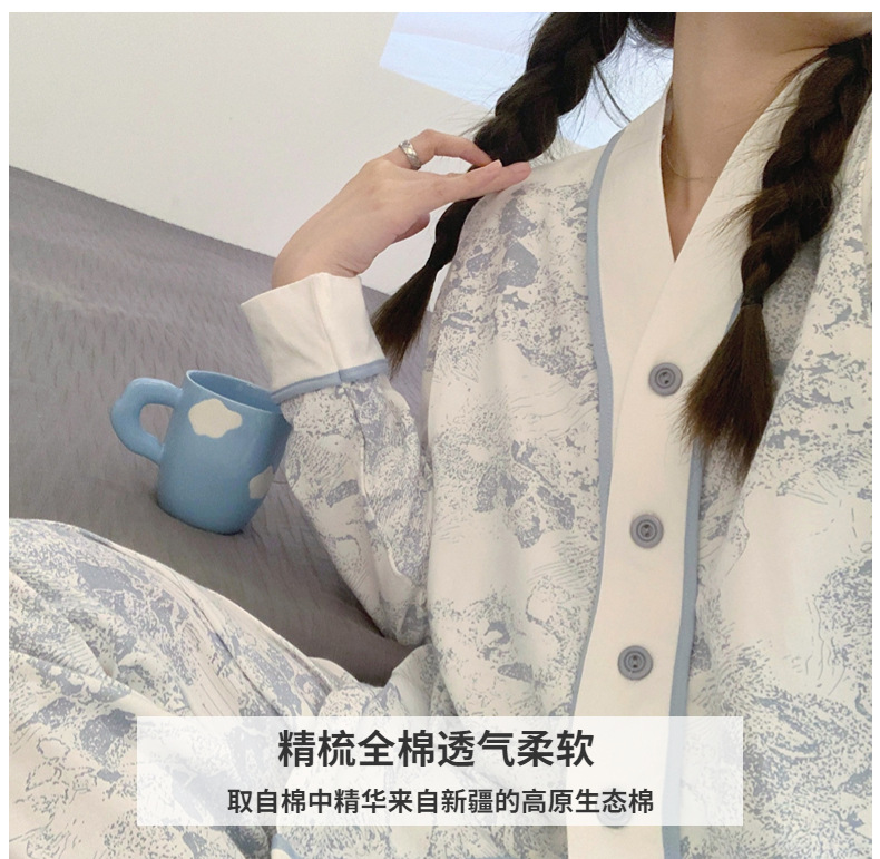 月子服春秋纯棉产后孕妇睡衣夏季薄款89月份10产妇哺乳衣喂奶套11详情3