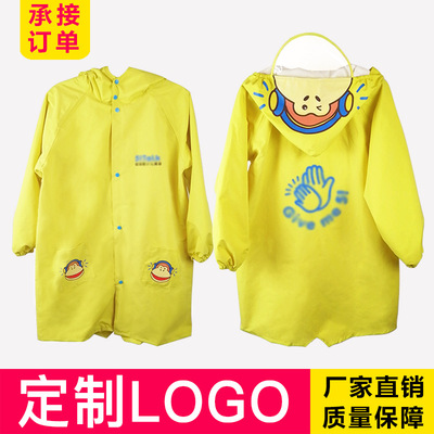 儿童雨衣定制LOGO印字小学生男女童卡通布料加厚跨境货源厂家直销