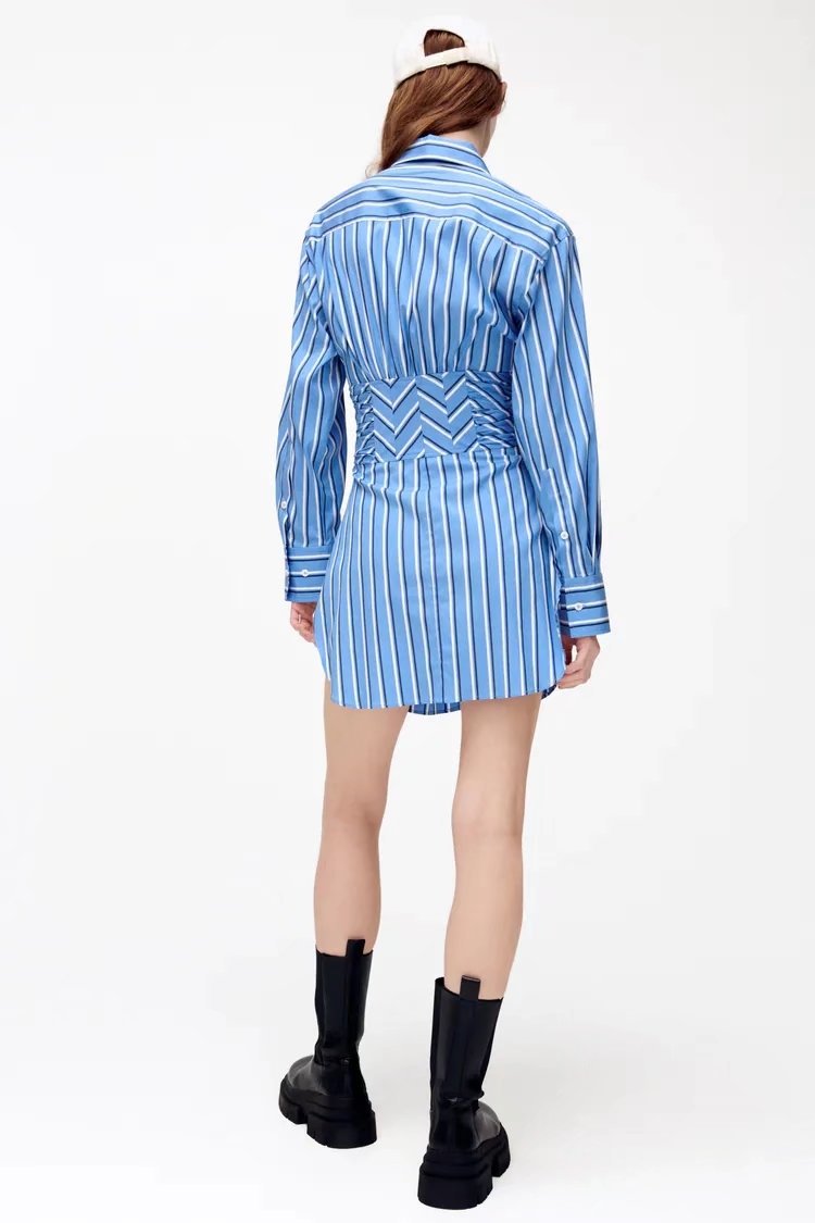 striped shirt dress nihaostyles clothing wholesale NSAM82398