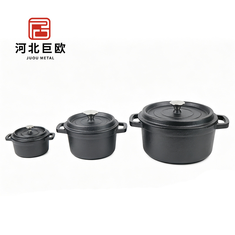 Mini hierro fundido pequeño tamaño sopa olla guiso olla doble oído estofado golondrinas vapor huevo vapor olla sopa doméstica aceite vegetal esmalte