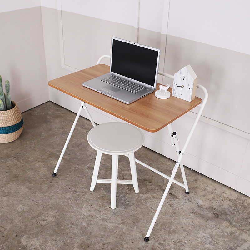 L$H Desk Folding Table Home Office Desk Bedroom Bedside Small Table Simple Student Foldable Study Desk Electric