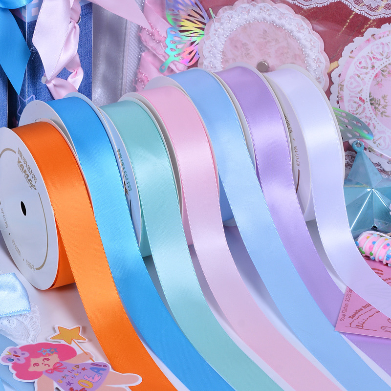 Cintas de color unilateral floral paquete de flores regalo cinta ropa colgante material de orejas decoración festiva cinta de color