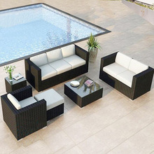 批发户外沙发庭院阳台室外休闲露台阳光房设计师花园转角编藤家具