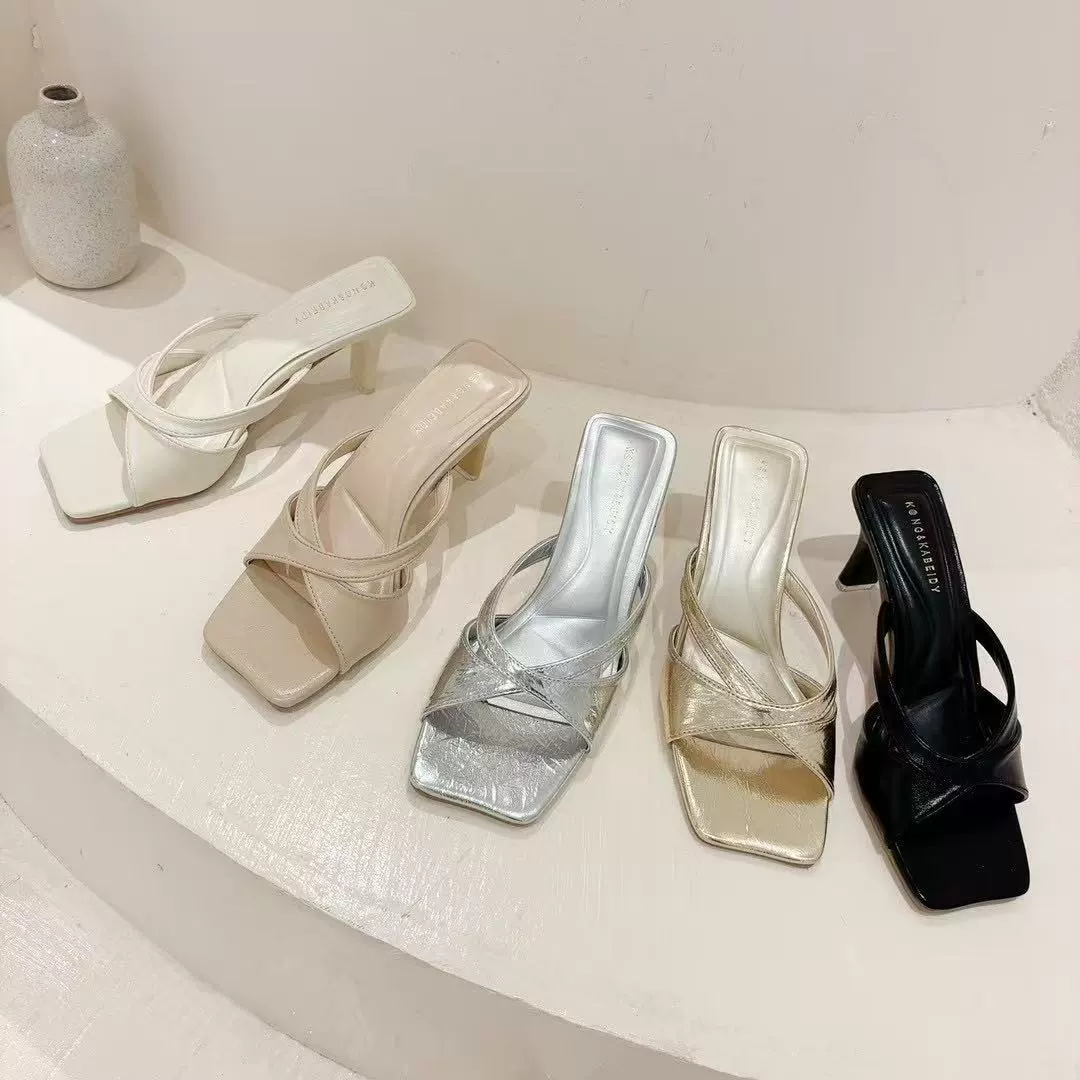 Летняя новая сетка красная модная обувь женская пандус с квадратной головой