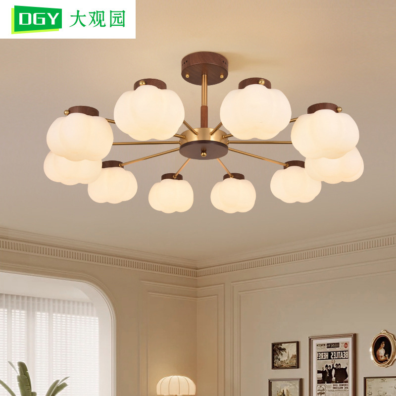 Vintage-Style Living Room Pendant Light, Nordic Dining Room and Bedroom Lamp, 2026 New Model, Simple Zhongshan Lighting Fixture L271