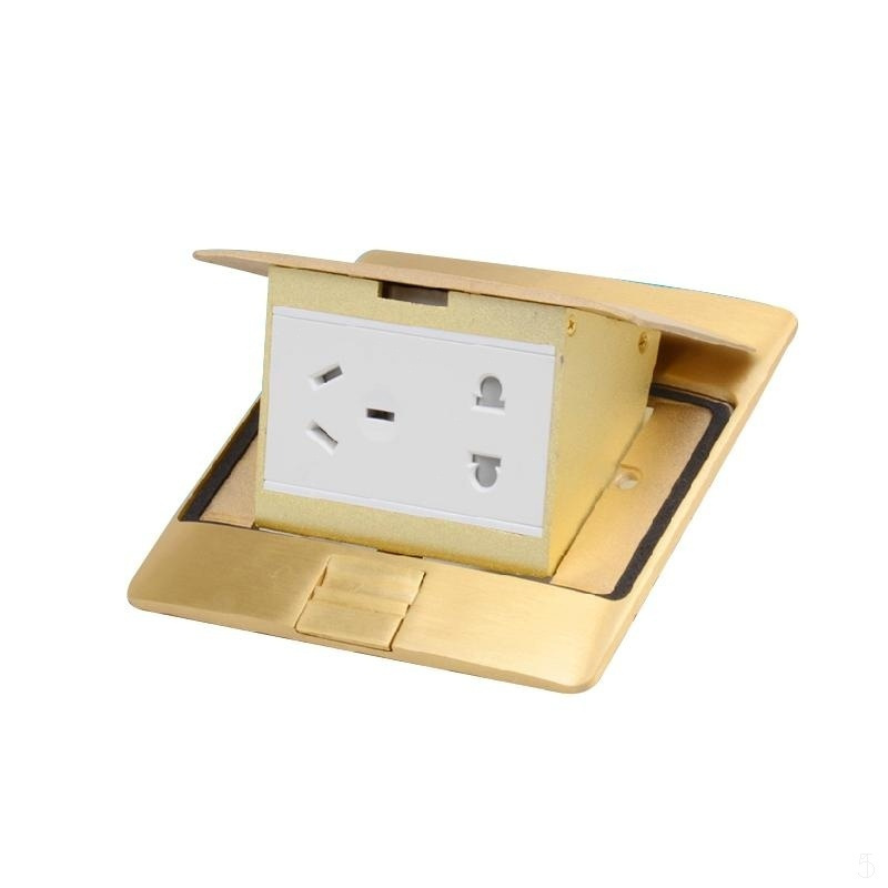 公牛 BULL 地插座 地脚插全铜5孔防水五孔插座液压阻尼缓冲GD5Z22