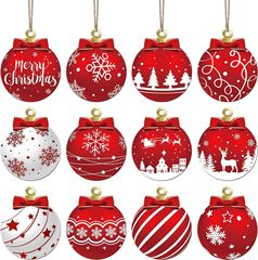 越境創意クリスマスボール木製ストラップセットクリスマスツリー装飾ホームパーティー装飾用品装飾品