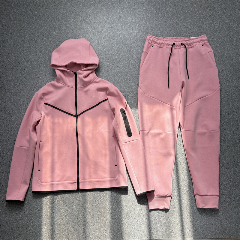 Traje de camisa con cremallera con capucha transfronteriza primavera y otoño nueva ropa deportiva para hombres chaqueta casual pantalones de dos piezas