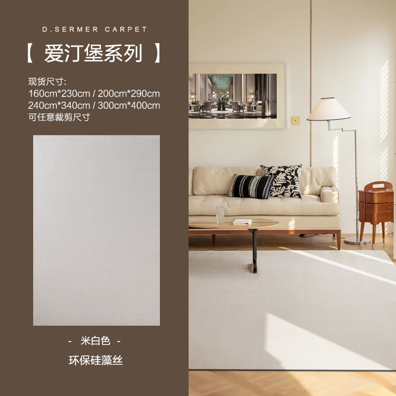 Gran área de alfombra de Guangdong sala de estar cubierta de seda de diatomitas protección ambiental alfombra de cama del dormitorio ultra suave sensación de pies sólidos personalizados