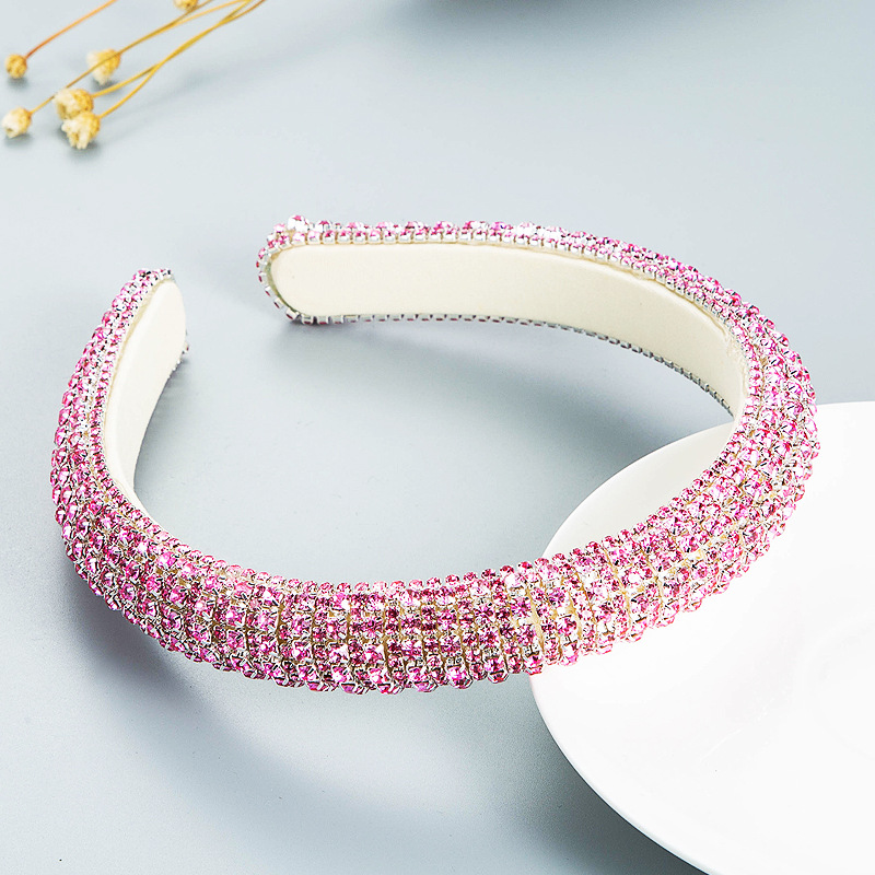 Wholesale Jewelry Baroque Full Diamond Fabric Headband Nihaojewelry display picture 3