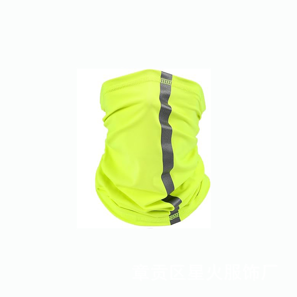 Cycling Face Mask Neck Warmer With Reflective Strips Breathable_voghion.com