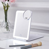 Cross border selling LED Cosmetic mirror portable fold Beauty Mirror household dormitory Cosmetic mirror Tricolor charge