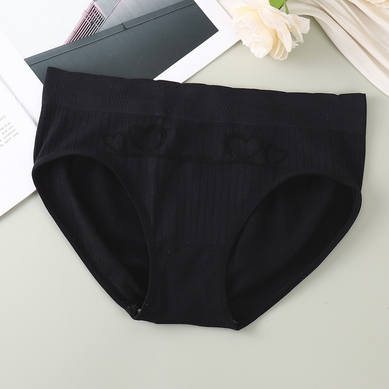 Otoño nuevo estilo ropa interior mujer algodón puro antibacteriano cintura media talla grande niña agradable para la piel transpirable señoras color sólido calzoncillos al por mayor image 8