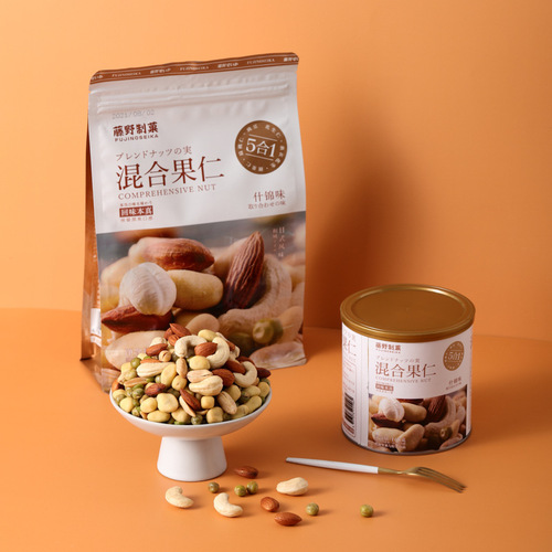 Fujino Confectionery Mixed Nuts Assorted Flavor New Year's Goods Healthy Nutritional Nuts Dried Fruit Office Snacks Wholesale