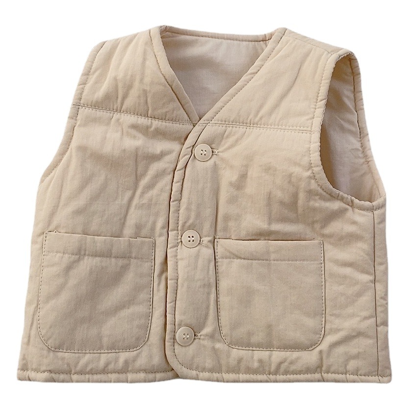 Chaleco para niños primavera y otoño ins bebé estilo coreano ropa para niños Chaleco de bebé Chaleco de color sólido chaleco ropa de primavera y otoño