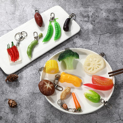 Pvcシミュレーション果物野菜撮影早教ショーウインドー道具シミュレーション野菜植物ストラップ趣味キーホルダー卸売り