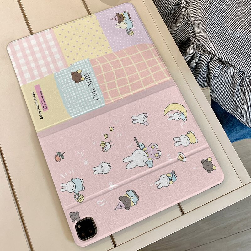 Puzzle Miffy Rabbit Book-style iPad Protective Case for iPad 9/10/11, Full Cover for Air 7/6 13 Puzzle Miffy Rabbit Book-style iPad Protective Case for iPad 9/10/11, Full Cover for Air 7/6 13