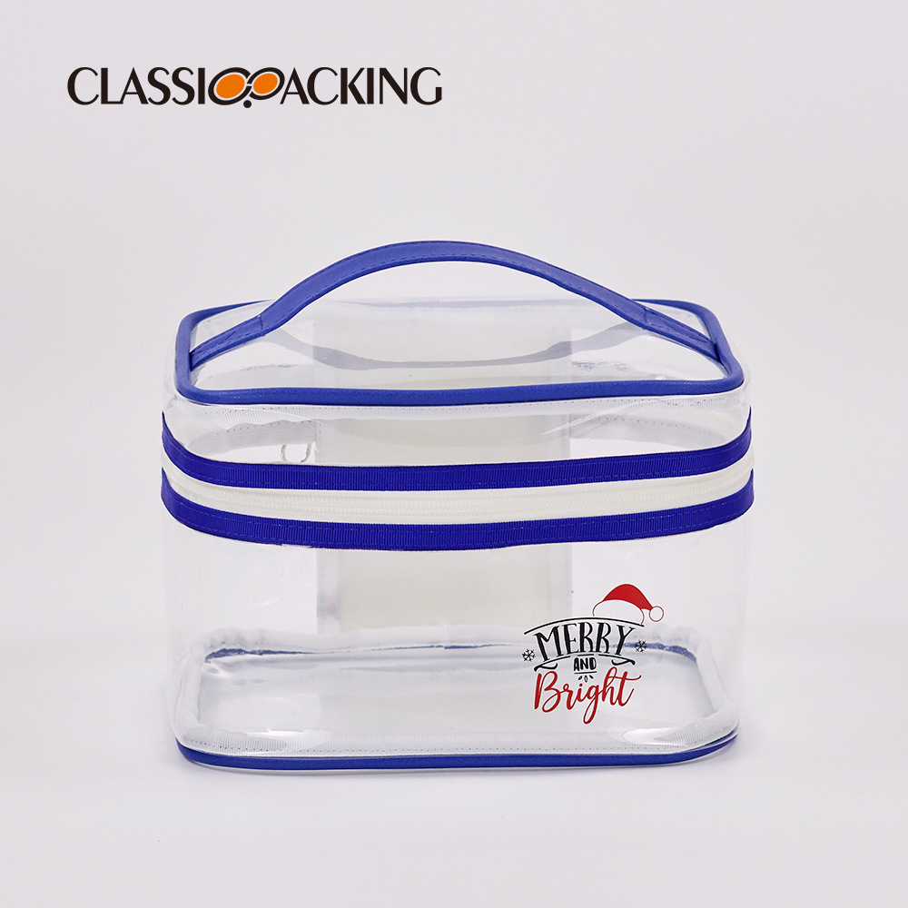 Suministro directo de fábrica material de pvc bolsa de almacenamiento multifuncional bolsa de cosméticos bolsa de ropa transparente de tres piezas