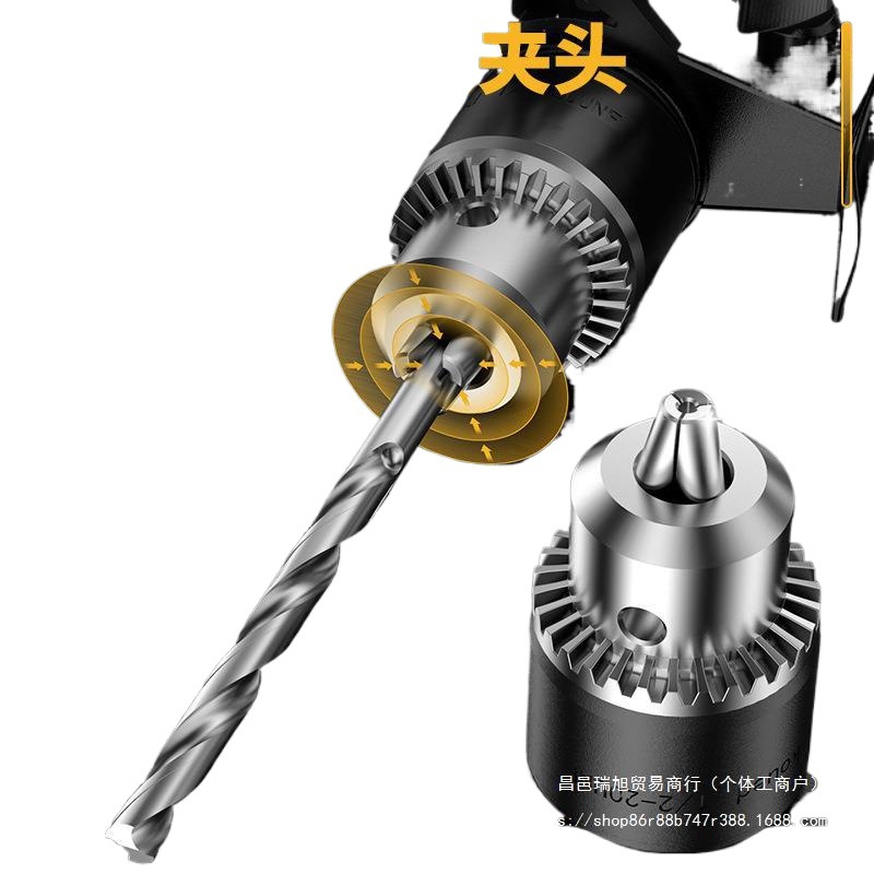 SHIDA 임팩트 드릴 가정용 손 전기 드릴 전원 도구 스크루 드라이버 다기능 고성능 AC 220V 손 전기 회전