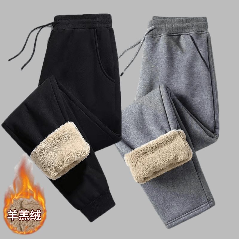 Outdoor windproof and waterproof cotton pants for men and women, fleece-lined and thickened fleece-lined sweatpants for autumn and winter, available for cross-border wholesale.
