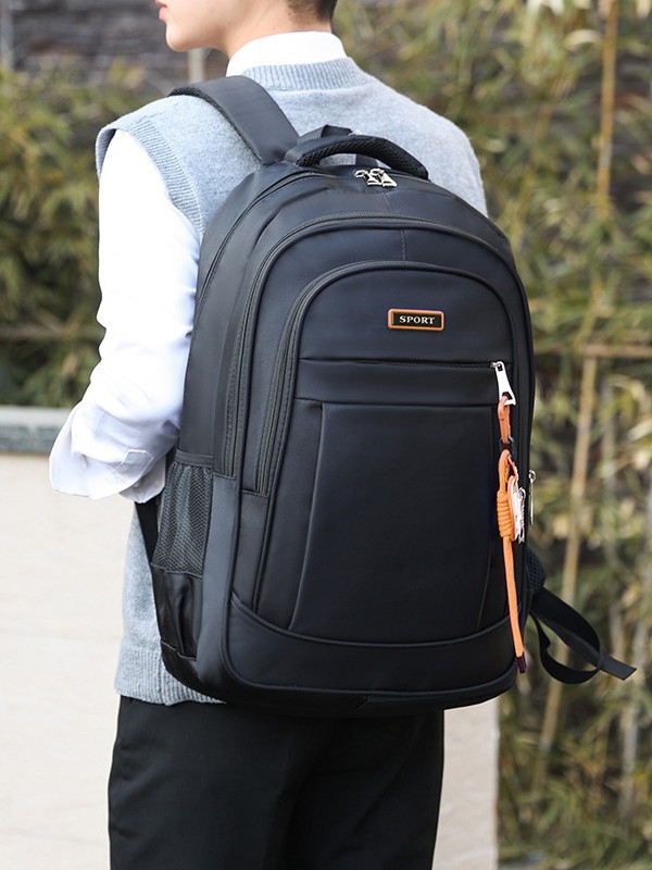 Nueva mochila de hombre de color sólido, mochila de escuela secundaria, mochila de Oxford, mochila de viaje impermeable