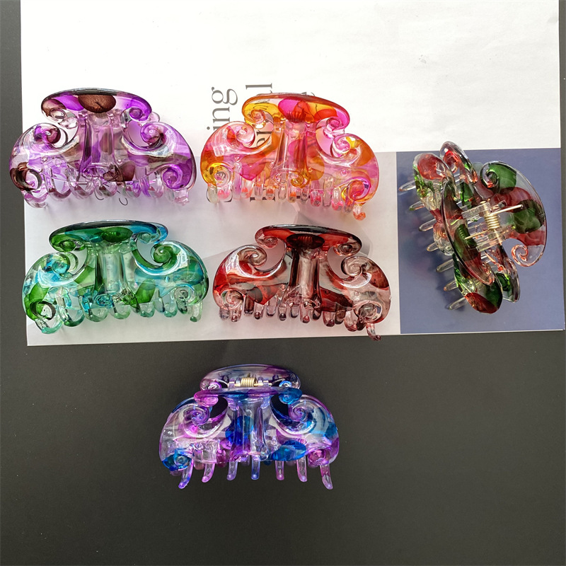 Punto de soplado de plástico onda de la nariz de vaca horquilla de pelo clip de agarre clip de ducha 2 yuanes dos yuanes tienda cabeza accesorios puesto suministro