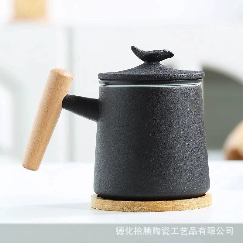 Красная керамическая чайная чашка, подставка для сигарет для офиса, подарок на день рождения