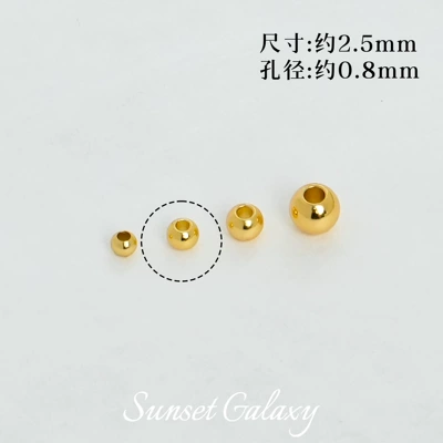 18K Gold-Plated Gold-Covered Color-Preserving Small Zərgərlik ara hissələri - 25mm-18k-gold-100-pieces